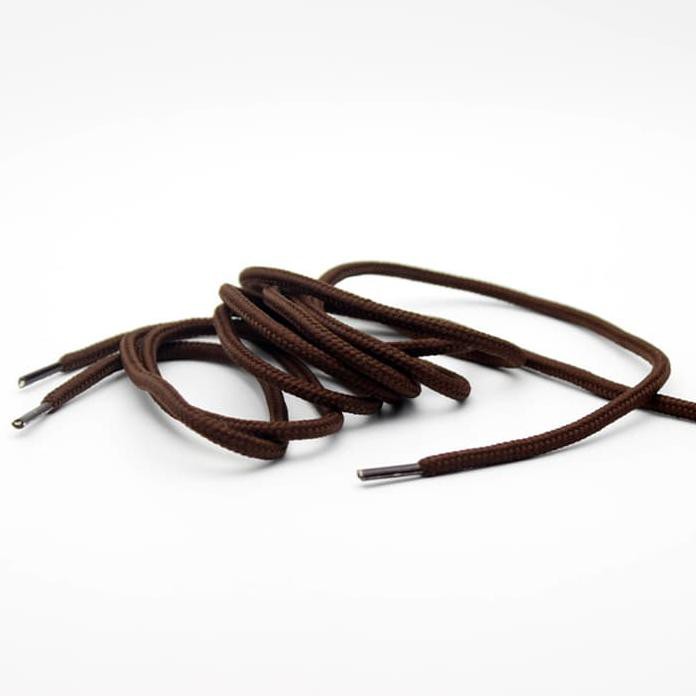 Tali Sepatu Pria Katun Bulat Warna Coklat