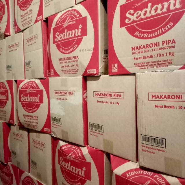 

SEDANI MAKARONI PIPA 1 KARTON (10 BKS) KHUSUS GOJEK/GRAB