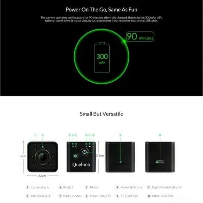Dijual Quelima SQ13 Wifi Mini Action Camera Drone Car DVR  bkn sq12  Diskon