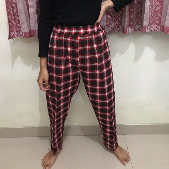 TARTAN PANTS / CELANA TARTAN WANITA / CELANA KOTAK KOTAK WANITA