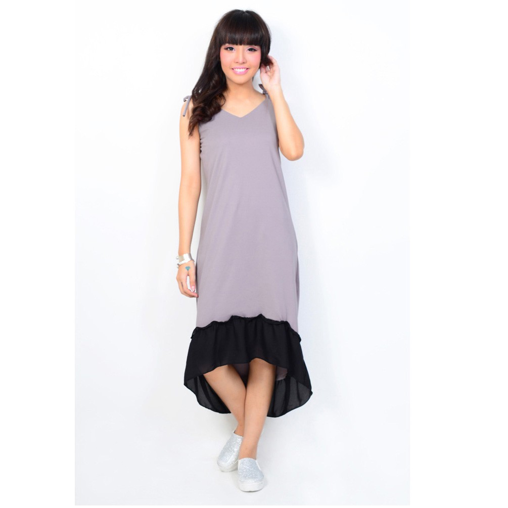 XSHOP Sexy Dress Tanktop Kombinasi Sifon -  Angela