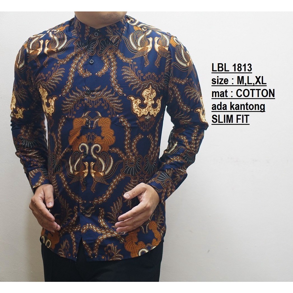 KEMEJA BATIK PRIA SLIM FIT BAJU BATIK PRIA SLIM FIT PREMIUM LBL1813