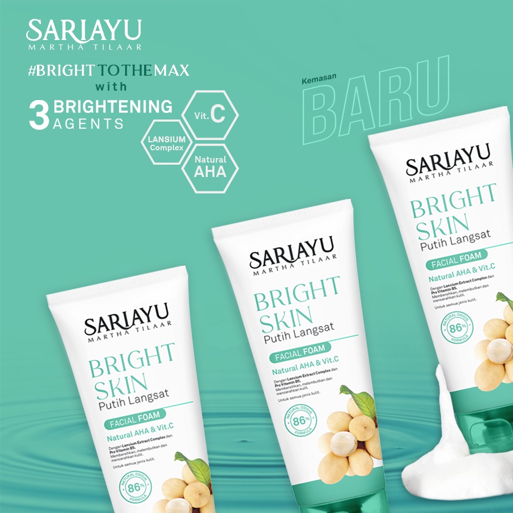 ★ BB ★ Sariayu Bright Skin Putih Langsat Facial Foam 75gr - Sari Ayu