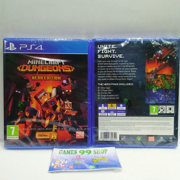 PS4 MINECRAFT DUNGEONS HERO EDITION PS4 MINECRAFT