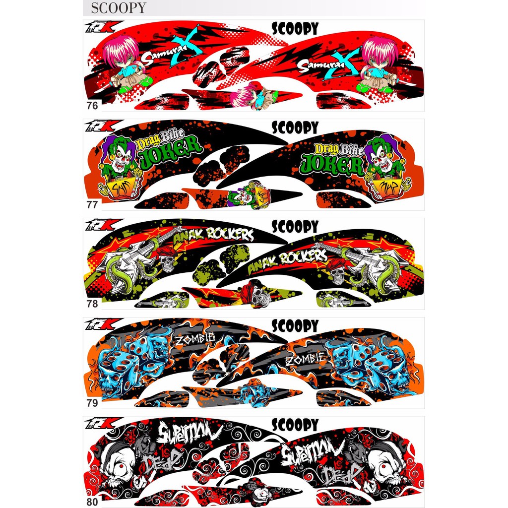 stiker striping scoopy fi modif animasi keren