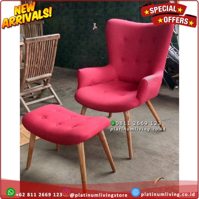 Kursi Santai Retro Single, Sofa Malas Retro, Kursi Sofa Membaca Platinumliving Furniture Indonesia