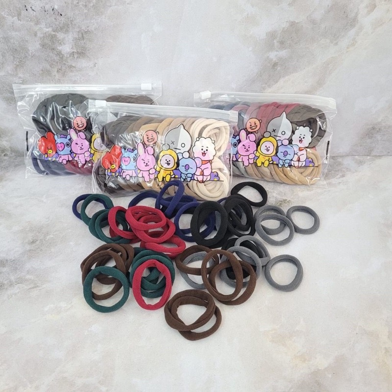 IKAT RAMBUT KARET DONAT / TOWEL RING MIX WARNA