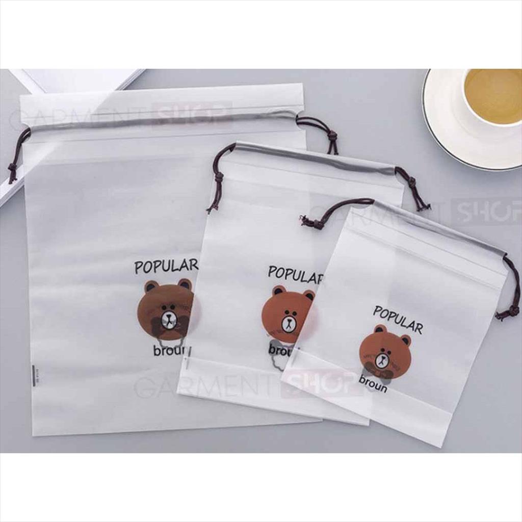 MJS 308- Pouch Transparan Brown Termurah