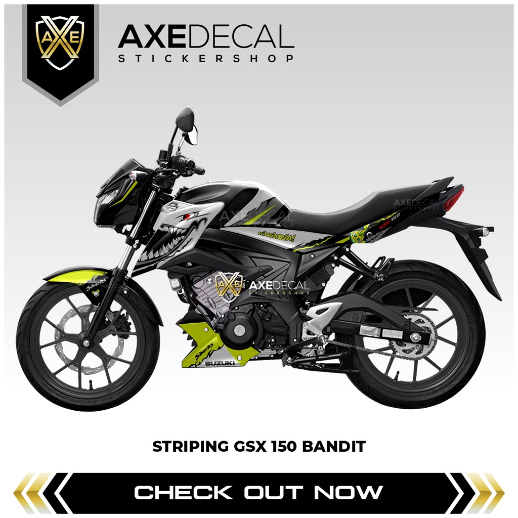 Striping Gsx 150 Bandit Shark / Stiker Motor Suzuki Gsx Desain Custom
