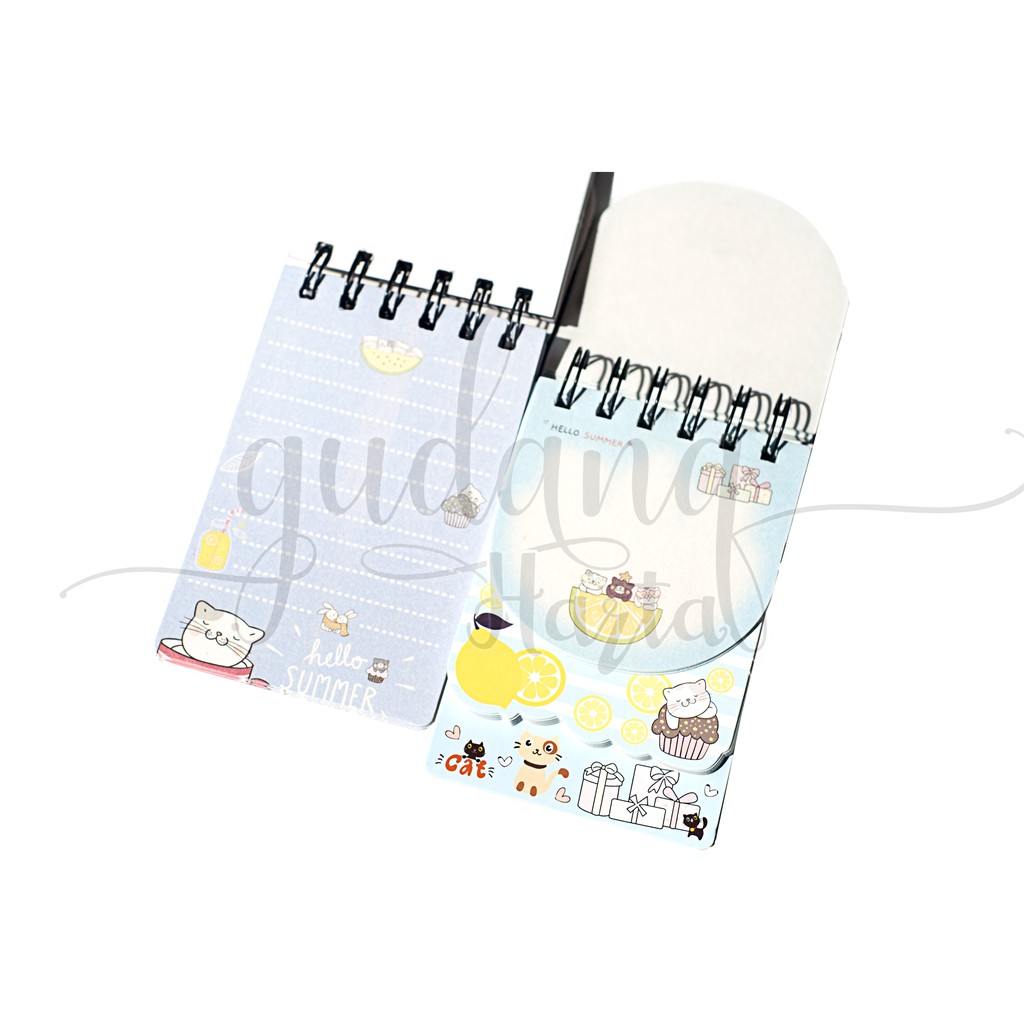 Notebook Spiral Fruity Cat 3 Susun Buku Catatan Unik Notepad GH 308729