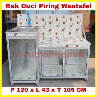  Rak  Cuci  Piring  Wastafel Rak  Kompor Undak 3 Pintu 