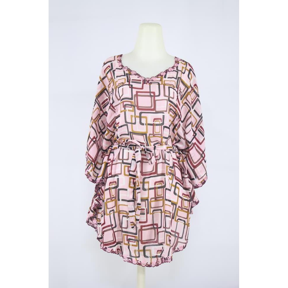 Blouse Anak Perempuan - Blouse Kalong Sifon / Baju Atasan Kelelawar Model Batwing K05 Pink