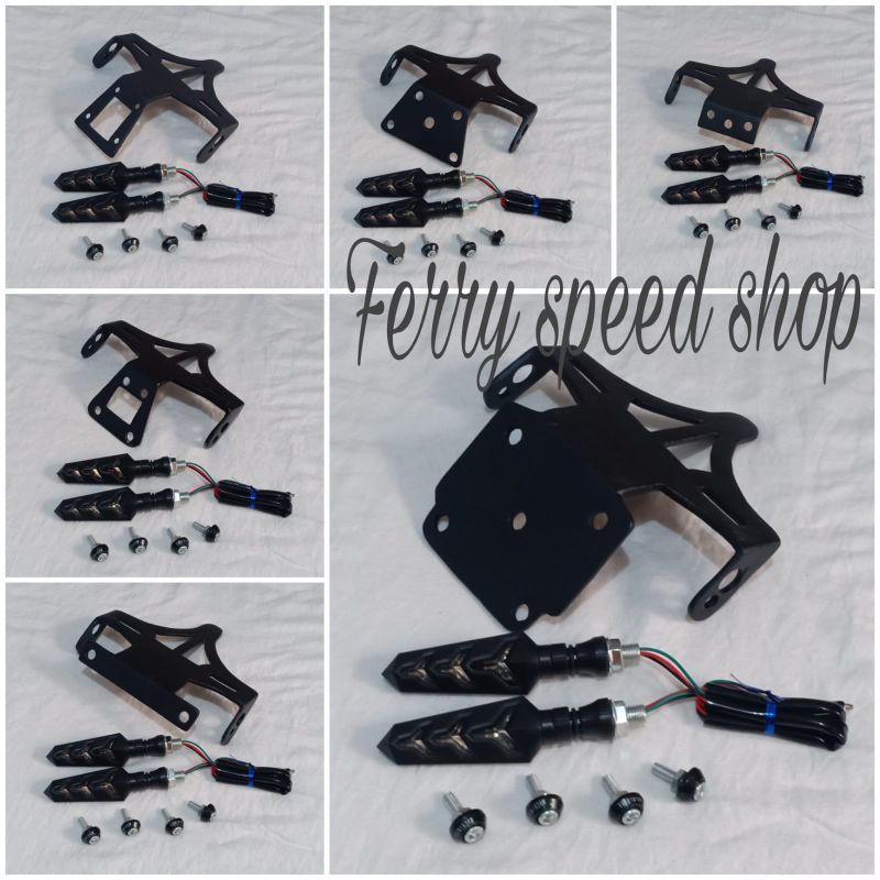 Paketan lampu sein led plus Tail tidy Aluminium R15 Cbr150 Cbr250 Ninja 250 R25 Mt15 Gsx150 / Duduka