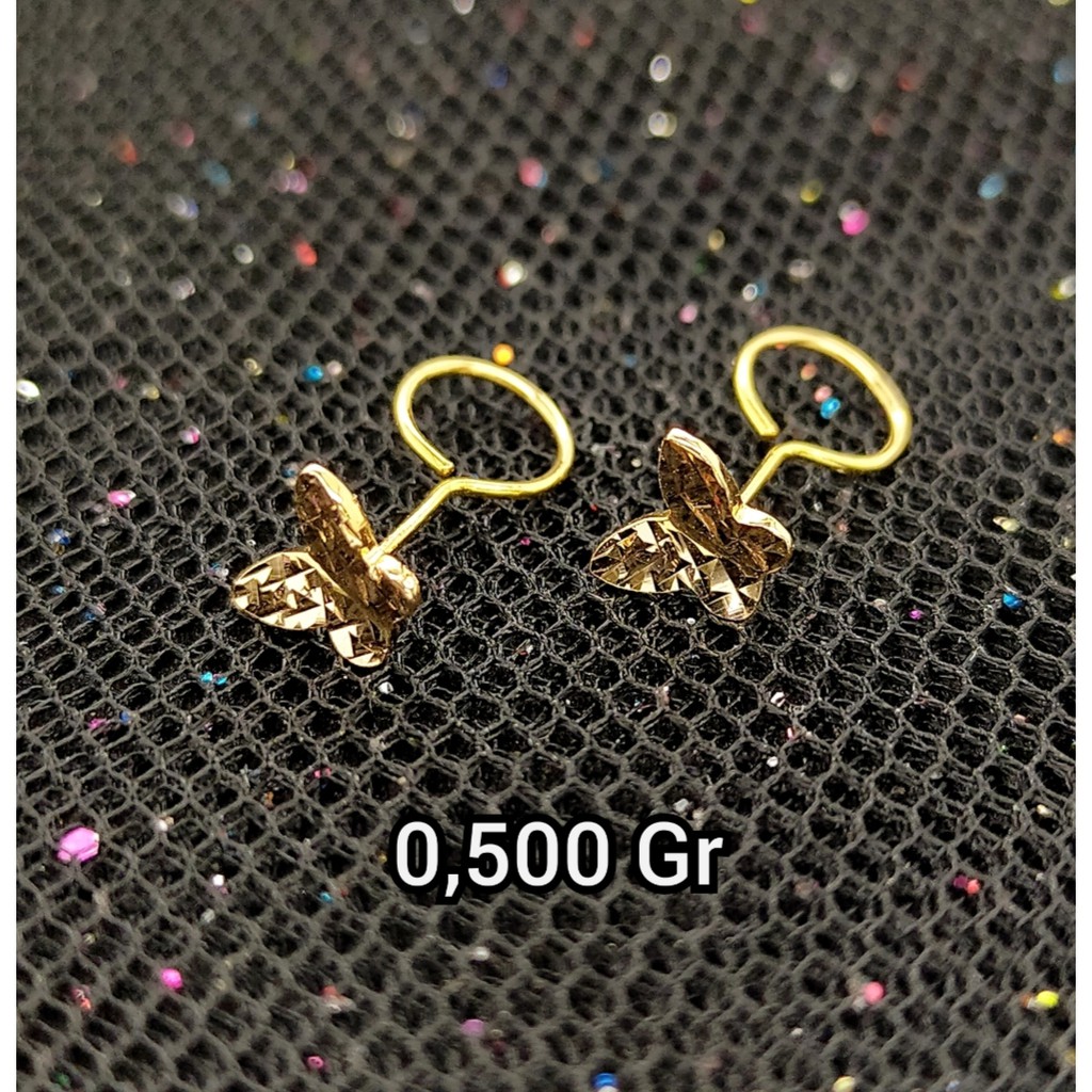 Anting Emas 17 K - kuning 0.5 gr Kadar 750 - TMS000000005