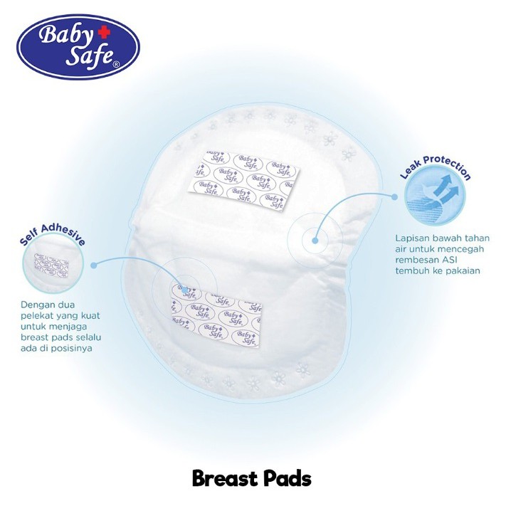 Baby Safe Breast Pads Slim isi 60pcs BPS60 BreastPad ASI