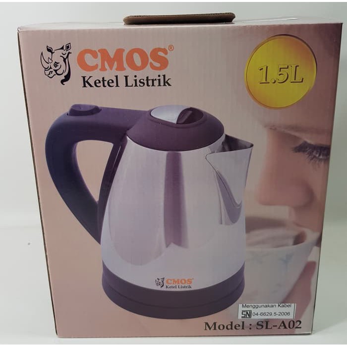 Teko Kettle listrik 1,5liter merk CMOS SL-A02 Pemanas Air Otomatis