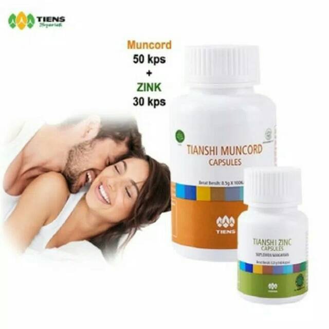 Tiens Paket Suplemen Kuat Pria (Zinc 30Kapsul   Muncord 50 Kapsul)