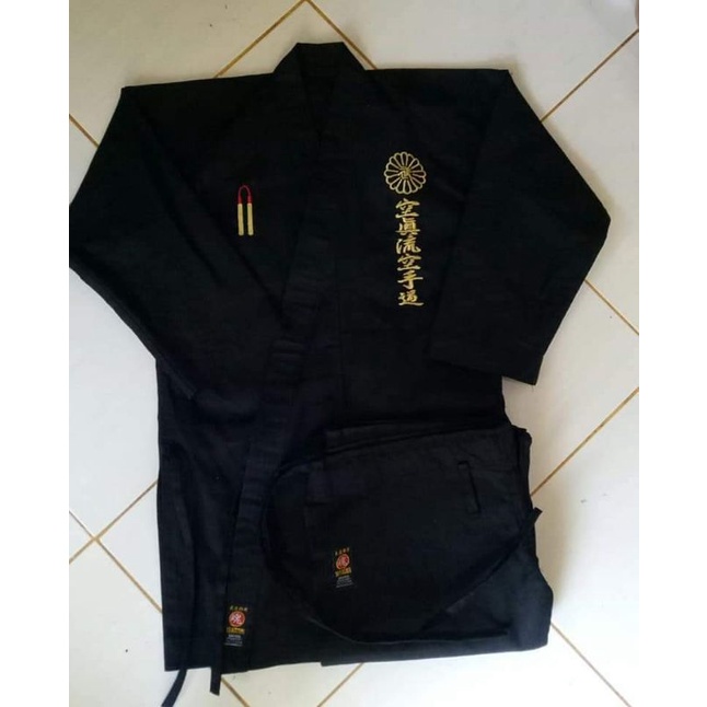 Karategi hitam black gi baju Karate tegi dogi spesial Kushin ryu KKI