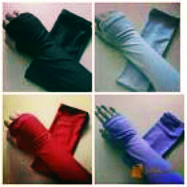 Handsock Fringerles Jempol Polos /Handsok Fingerless Muslimah /Handsock Syar'i/Syari