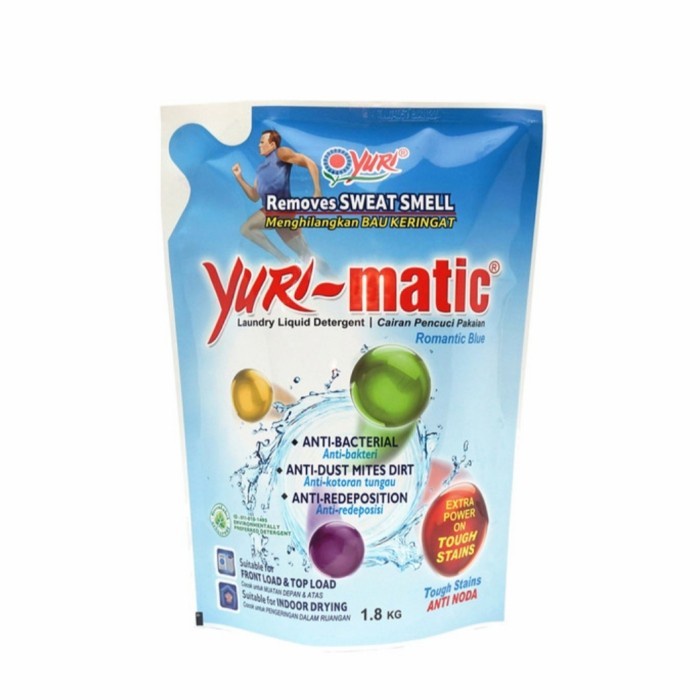 Yuri Matic Liquid Detergent 1.8 1,8 kg Romantic Blue Tough Stains