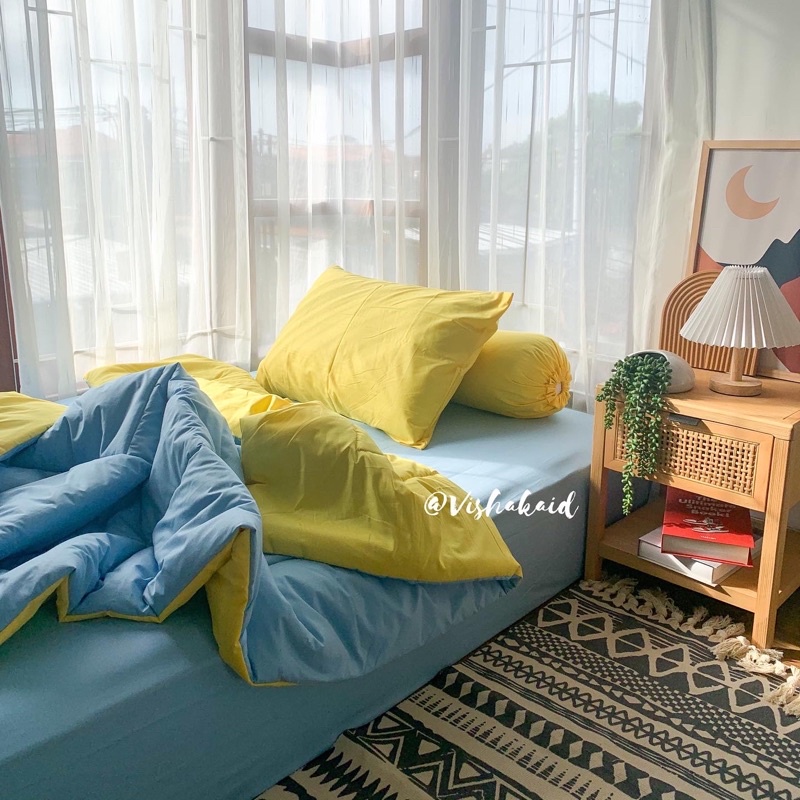 Vishaka - SPREI POLOS PASTEL SINGLE SIZE 30 WARNA• SPREI POLOS AESTHETIC KATUN BATAM HOTEL HALUS 120