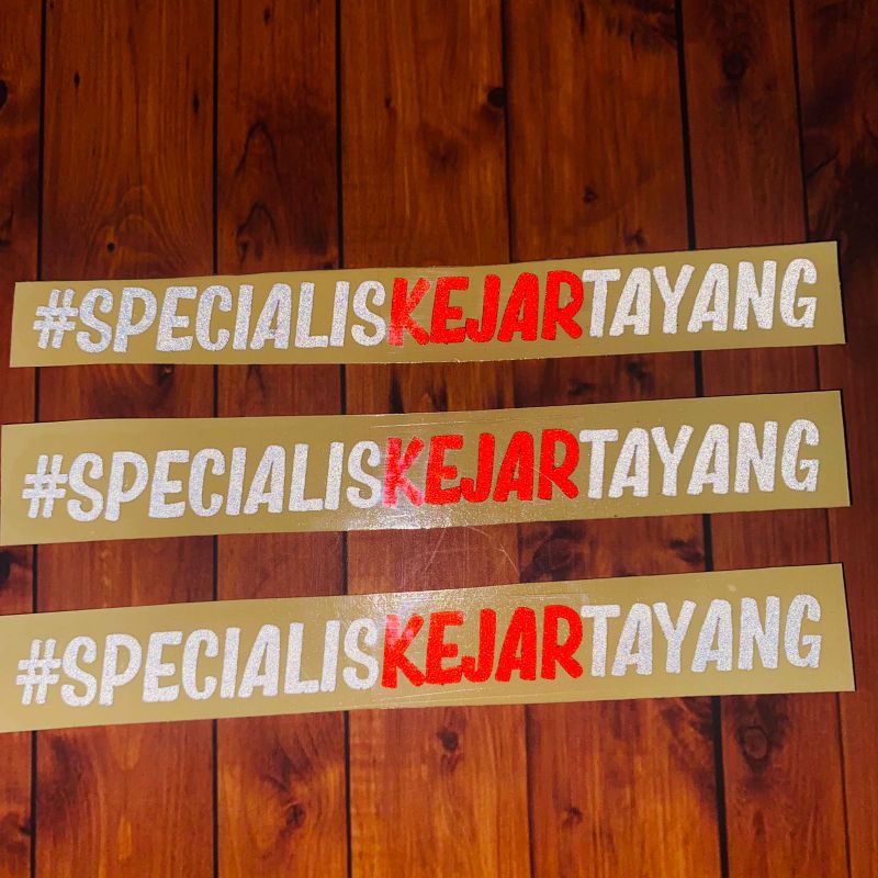 Sticker specialis kejar tayang cutting sticker motor helm visor 1pcs bahan reflektive