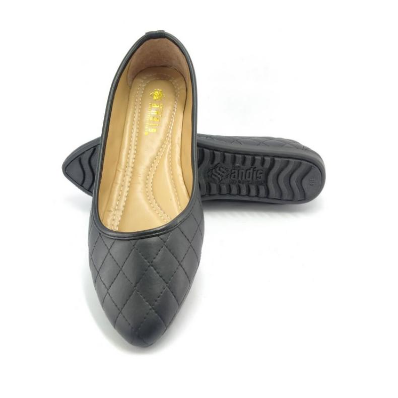 Sepatu Wanita Flatshoes Channel Polos Andis An05
