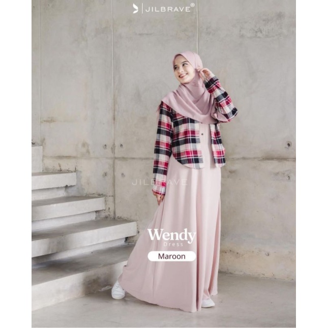 Jilbrave Wendy Dress Maroon