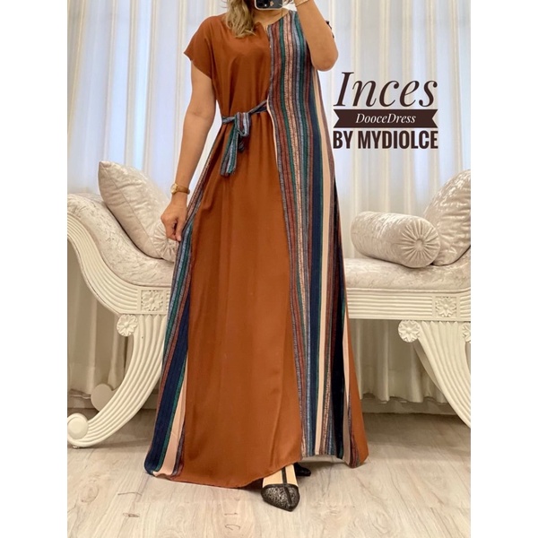 Daster Arab DOLCE INCES Original Label Dress Rayon Super-MURIYA: TIRAMISU