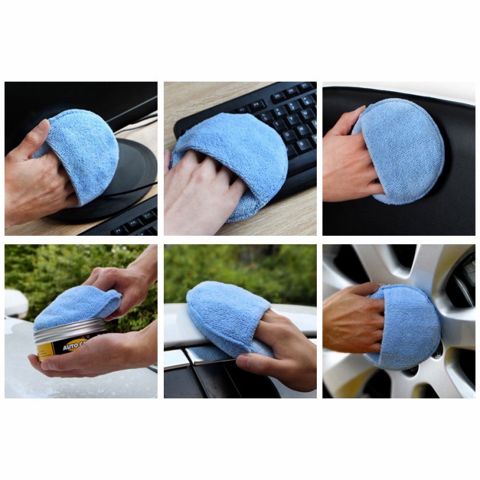 Kain Busa Microfiber Mobil Applicator Wax Pad Anti Baret