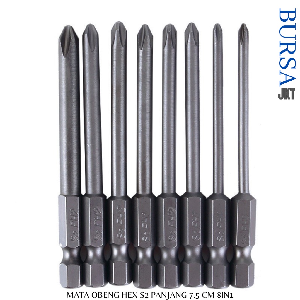 MATA OBENG TORX BITS SET MAGNETIC HEX SHANK S2 1/4 PANJANG 7,5 CM