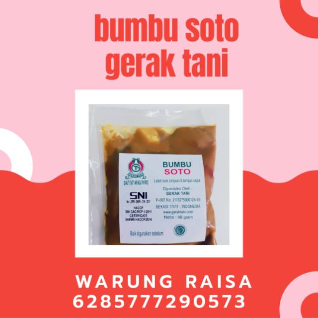 

Bumbu soto gerak tani 90 gram