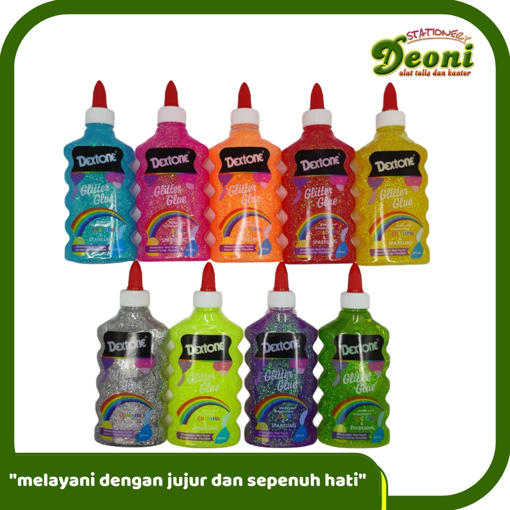 

DEXTONE Slime Glitter Glue Colorful 177ml
