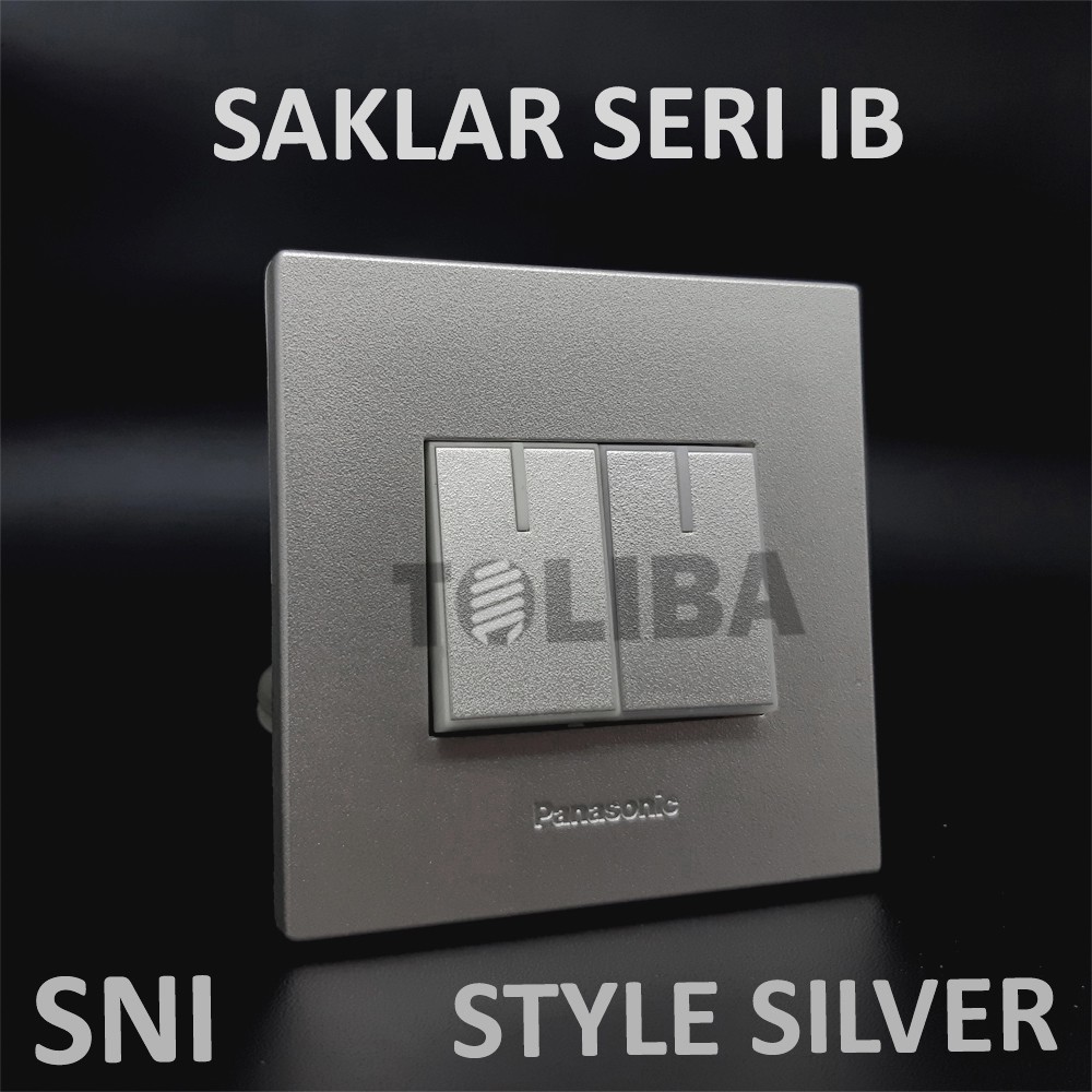 saklar seri double inbow panasonic silver / saklar panasonic silver / saklar silver panasonic sni