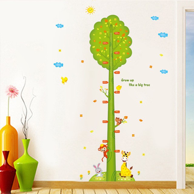 Reliza Wall Sticker Pengukur Tinggi Badan Pohon Green Tree Grow Up Stiker Dinding LDR8200