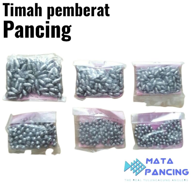 100pcs per bungkus pemberat timah rahayu sebagai timah pancing timah pancing isi 100