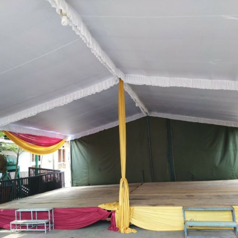 Plafon datar tenda dekorasi