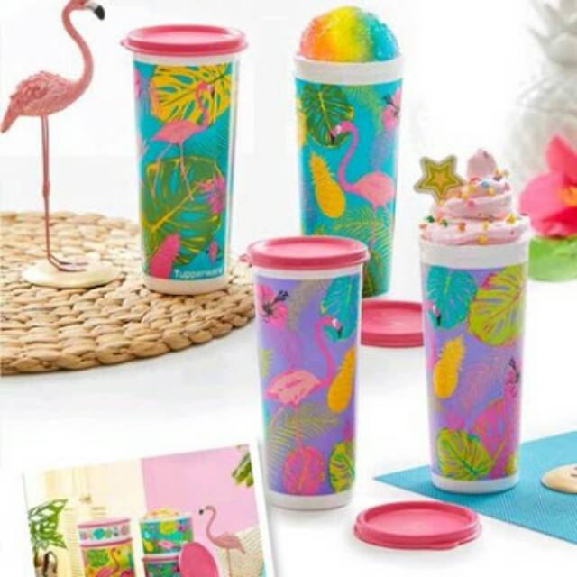 SALE FLAMINGO TUMBLER TUPPERWARE