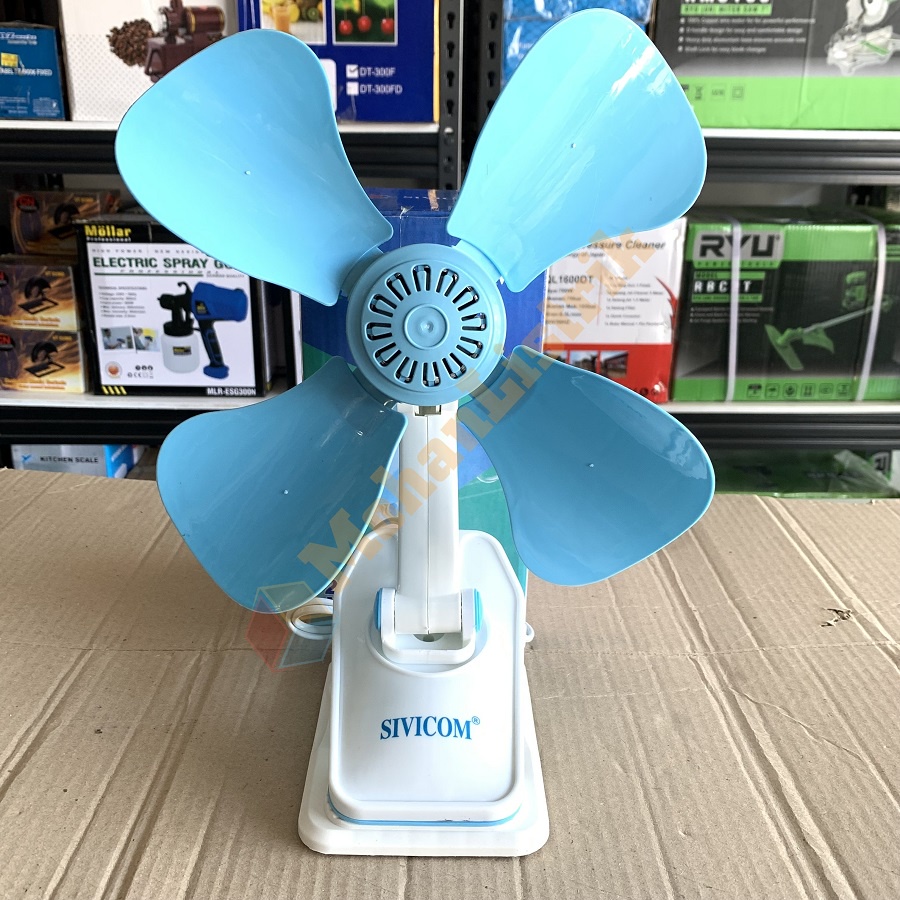 Kipas Angin Jepit Mini Fan Sivicom 3in1 4 Baling 18 Watt SNI