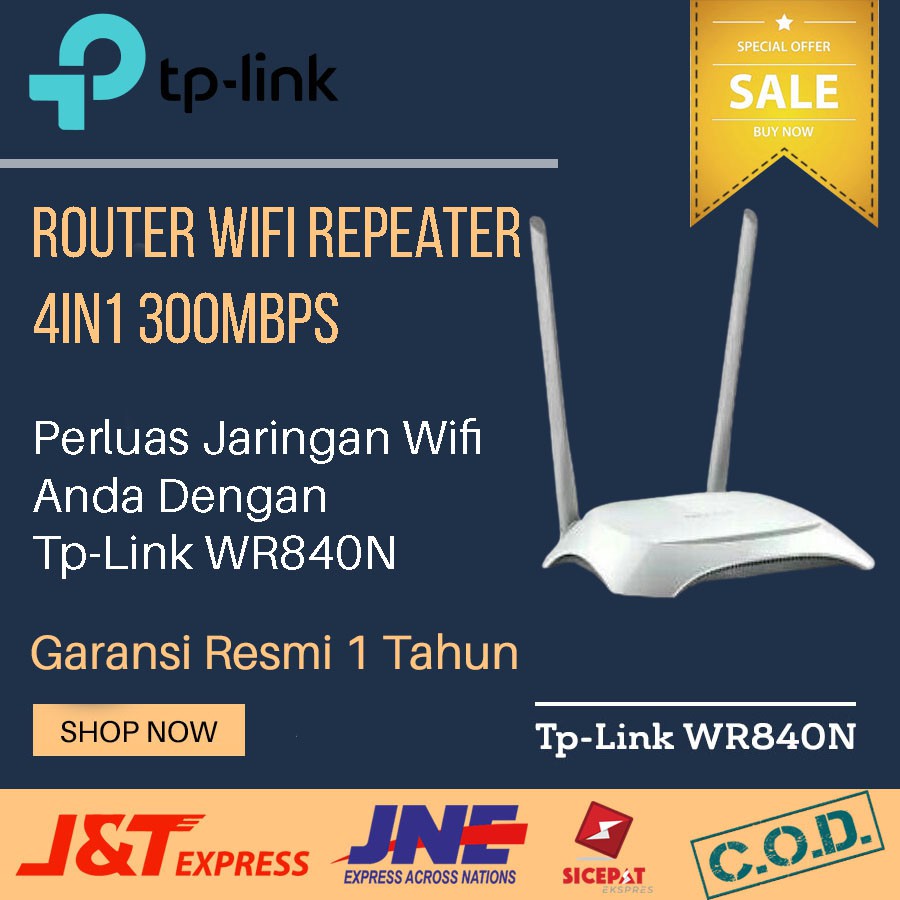Tp-Link WR840N Router Wireless | Alat Penguat Sinyal Wifi Indihome | Wifi Repeater Tp-Link | WR 840N