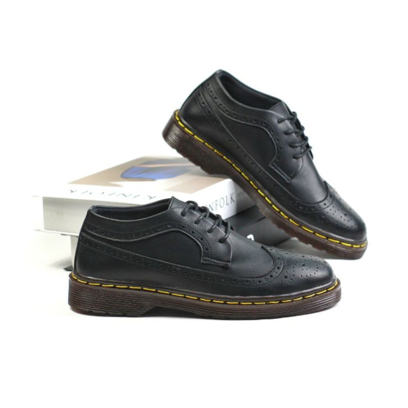 SMITH BLACK Sepatu Formal Pria Pantofel Casual Hitam Resmi Kerja Kantor Pesta Kondangan