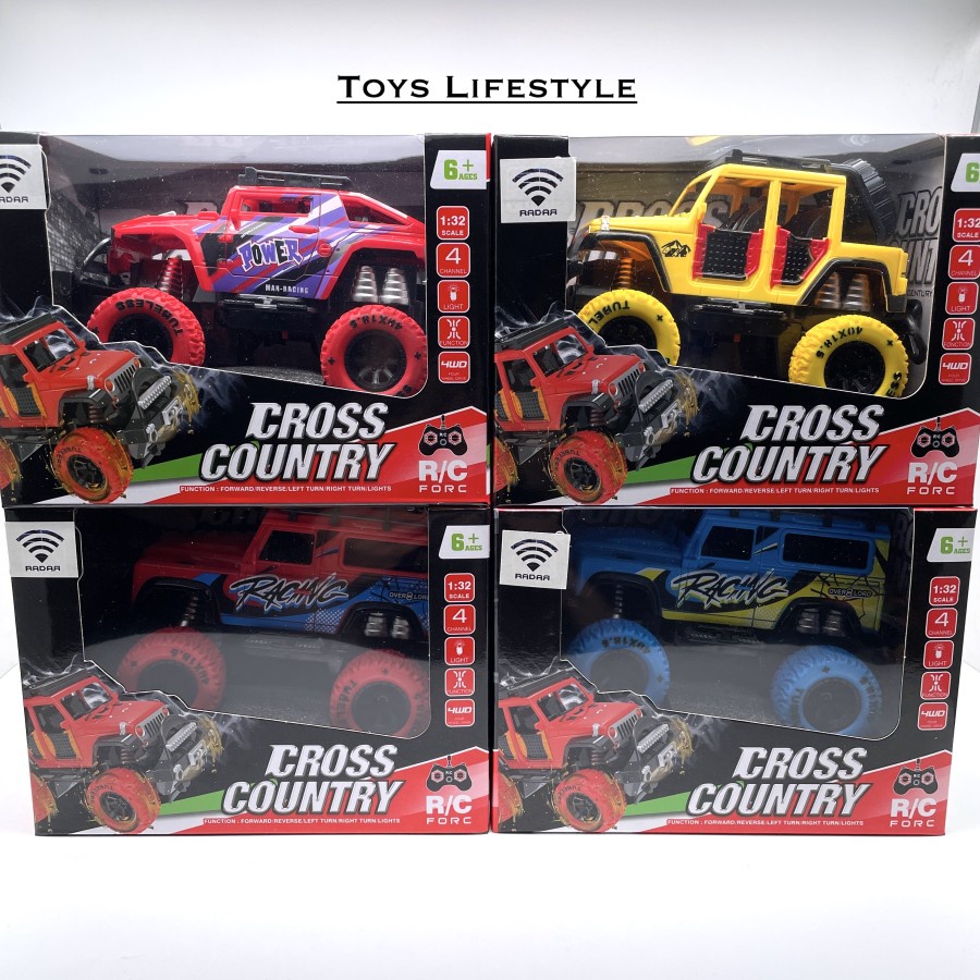 Mainan Mobil Remote Control Anak RC Jeep Cross Country 2WD 1:32