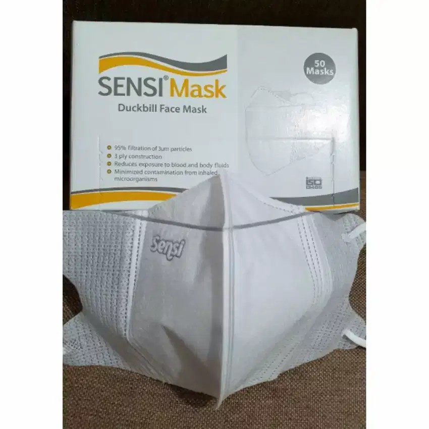 Sensi Mask / Sensi Duckbill Masker Duckbill 3 ply Isi 50 pcs - Masker Medis 3 Ply