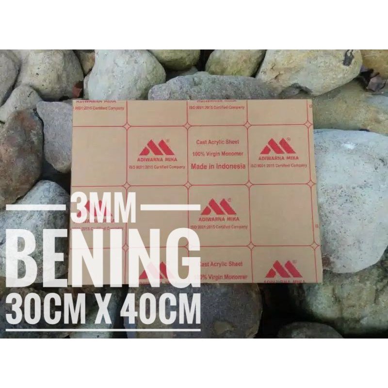 

Akrilik Lembaran Bening Tebal 3mm (30cm x 40cm)