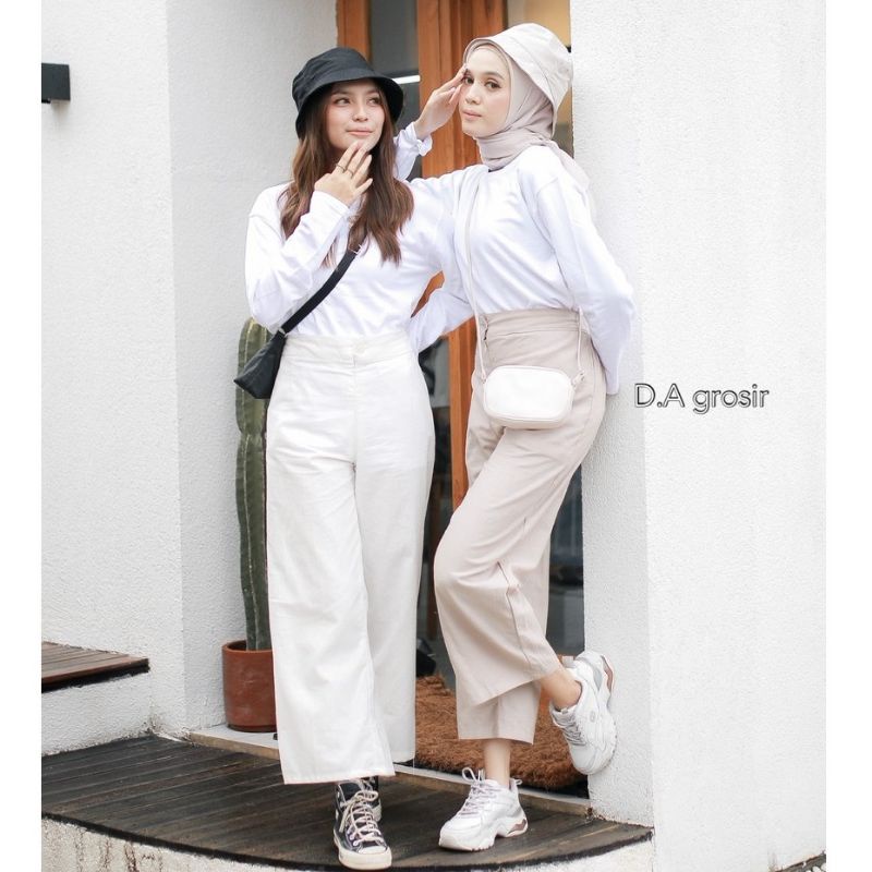 BISA COD CELANA TERBARU LINEN RAMI CELANA KULOT CELANA HIGHWAIST