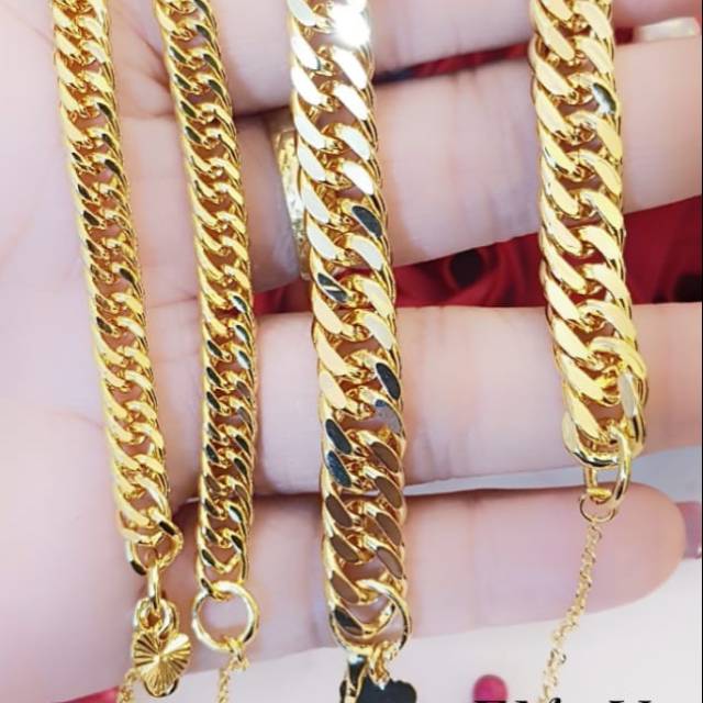 Xuping gelang lapis emas 24k kecil/besar 1311