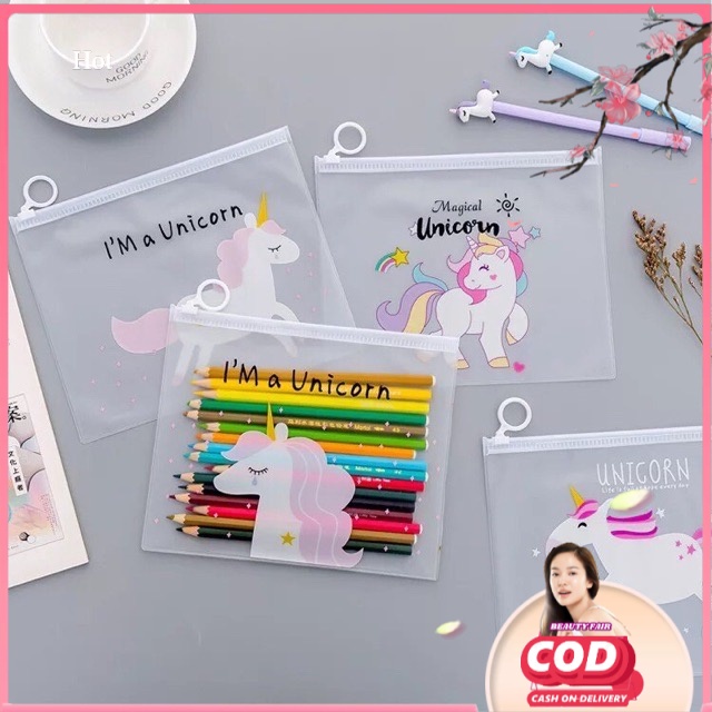 

[BF] ORGANIZER BAG ZIPPER A5 MOTIF UNICORN ( TEMPAT PENSIL / HP / POUCH LUCU )