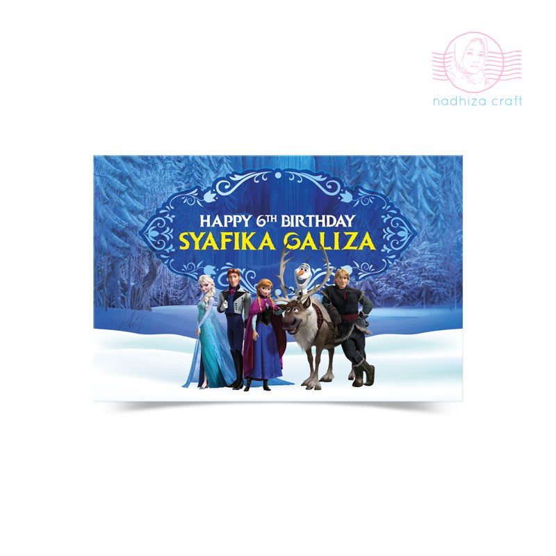 BACKDROP BANNER ULTAH FROZEN 150cm x 100cm