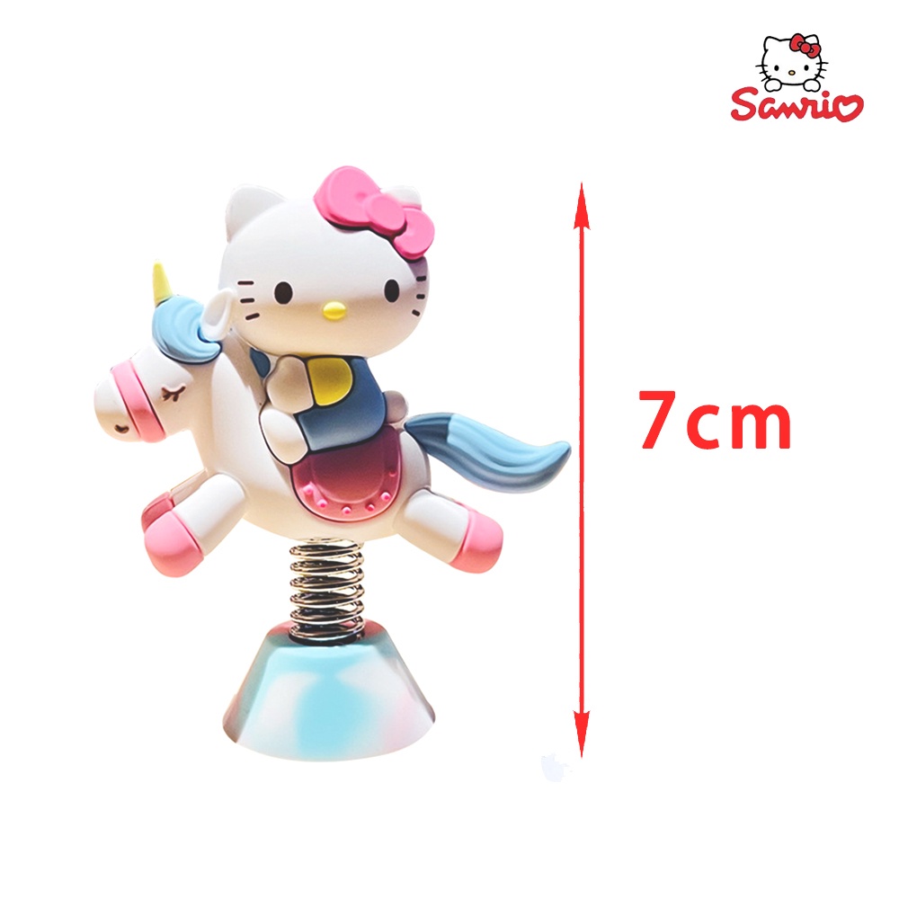 Mainan Action Figure Sanrio Carousel Cinnamoroll Kuromi HelloKitty 6 Model Untuk Hadiah Ulang Tahun Anak Perempuan