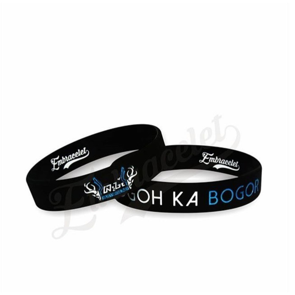 BOGOH KA BOGOR - HITAM | Gelang Karet Silicone | Gelang Fashion | Wristband | Bracelet